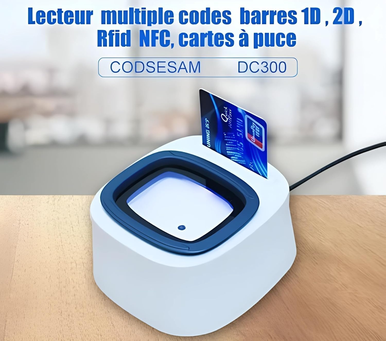 Lettore di schede Vitale DC300, 3 in 1: QR Code - NFC - Scheda singola - Plug and Play, nessun driver da installare