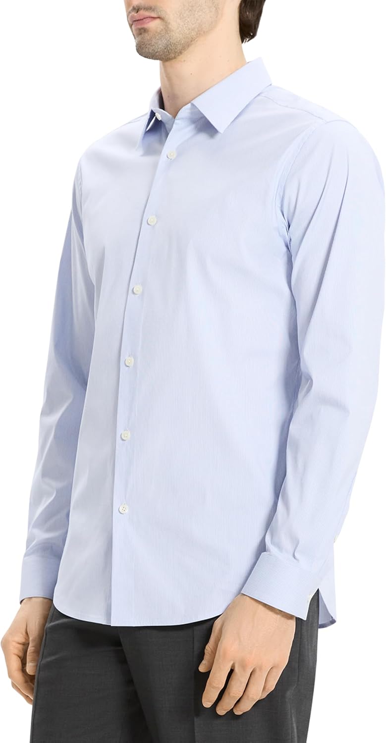 Theory Men's Sylvain Shirt in Exact Stripe - Image 3