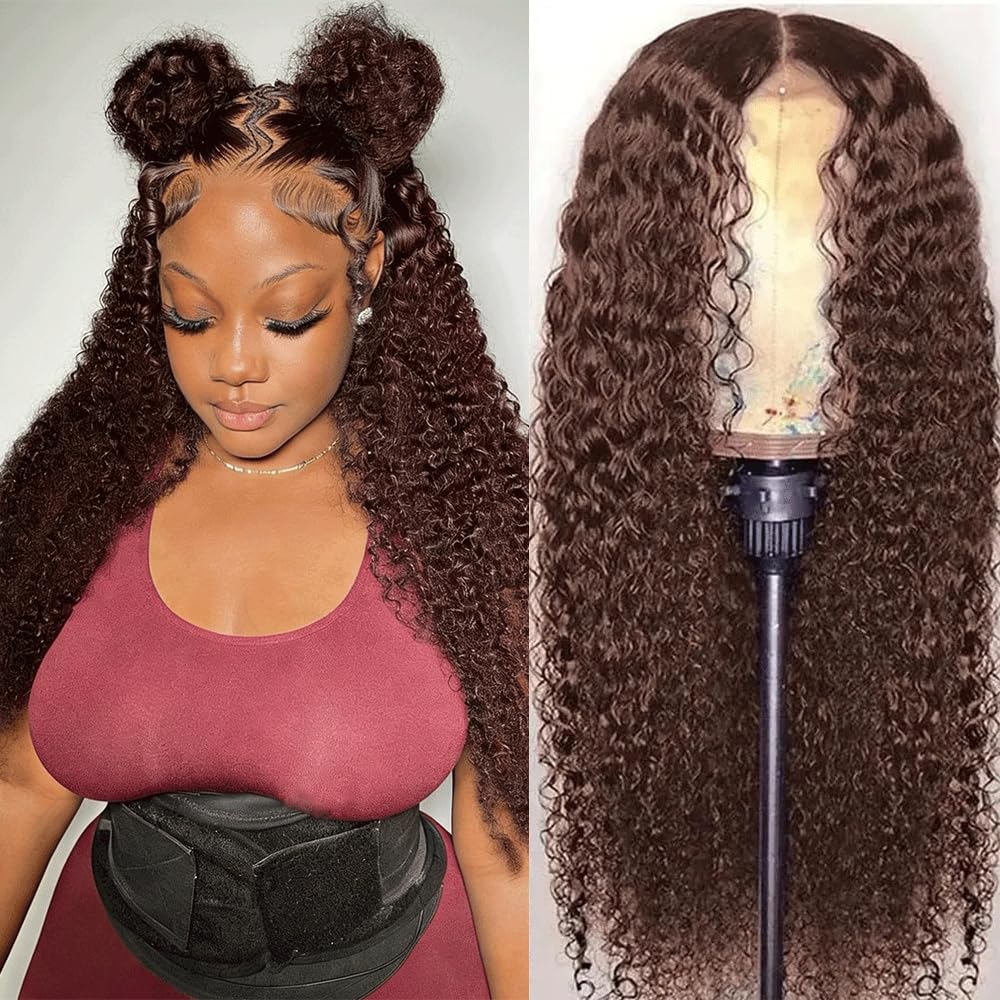 Amazon.com : Zhengshuo Chocolate Brown 13x6 Lace Front Wigs Human