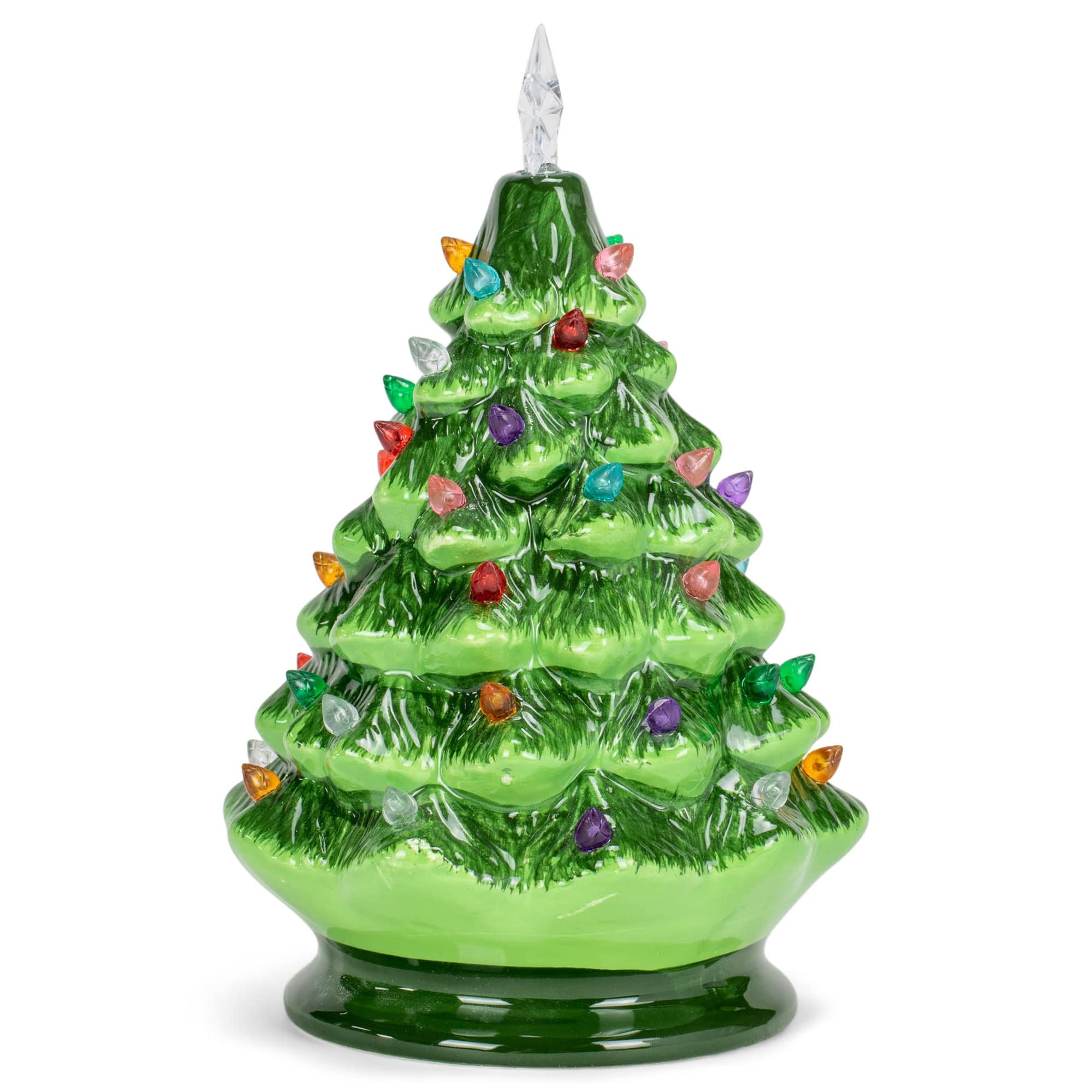 Amazon.com: Raz Imports Vintage Green Lighted Ceramic Christmas