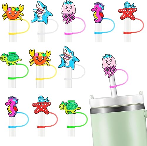 Miniatura 9 de 12 fundas de popote de silicona, 0.4 pulgadas0.394 in, lindas patas de perro, reutilizables, accesorios para popotes para sorbetes de 30 y 40 onzas,