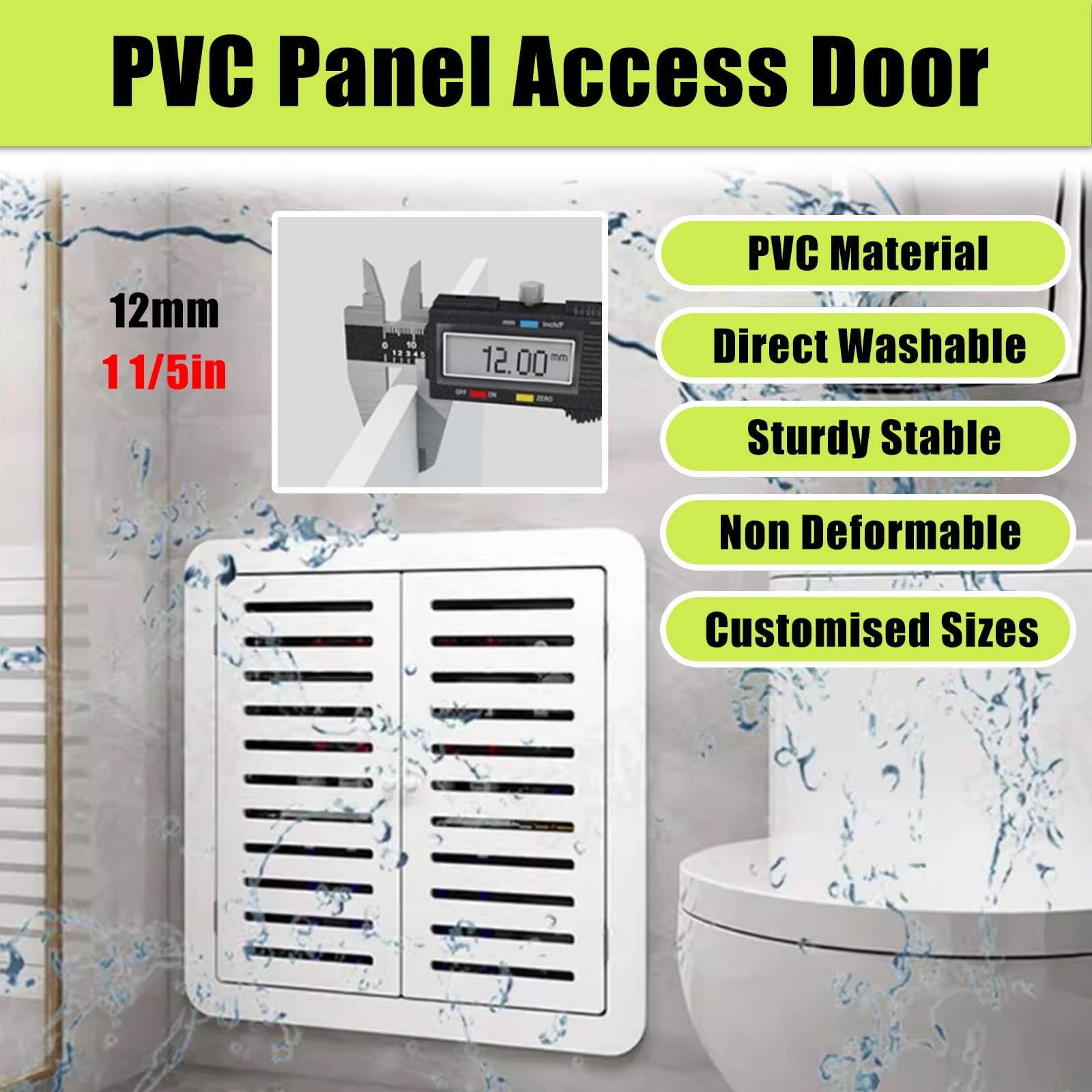 Panneau d'accès/Porte d'accès, Blanc, pour radiateurs, étagères chauffantes et Ventilation, Convient aux cloisons sèches dans Les Chambres, Les cuisin