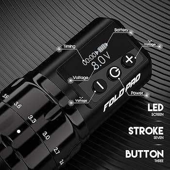 Mast Tattoo Fold Pro Wireless Tattoo Pen Machine Gun Rotary