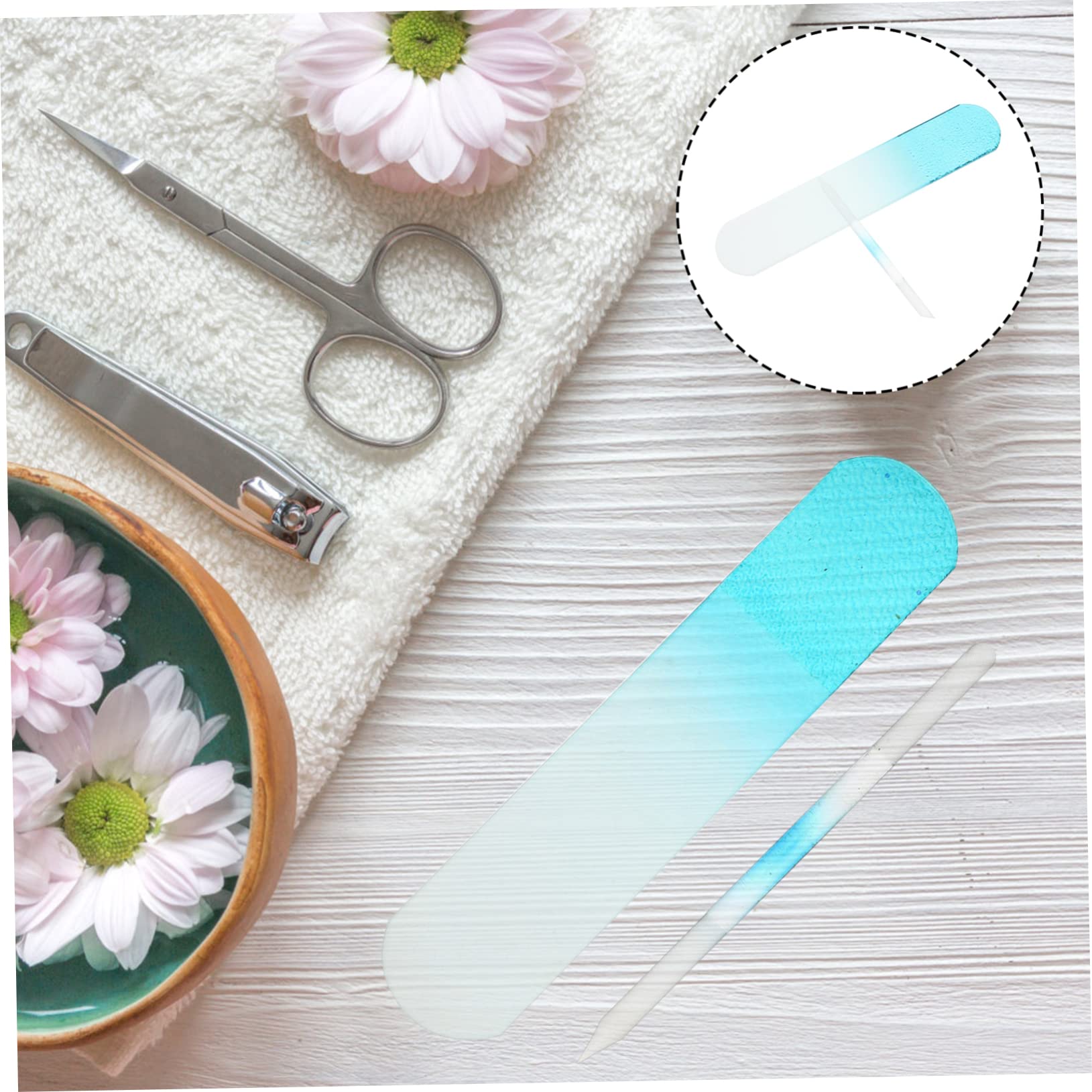 Beavorty 8stücke Glas-nagelfeilen Für Natürliche Nägel Professionelle Maniküre-werkzeuge Mit Ergonomischem Design Für Frauen Mädchen Und Männer Handlich Für Unterwegs