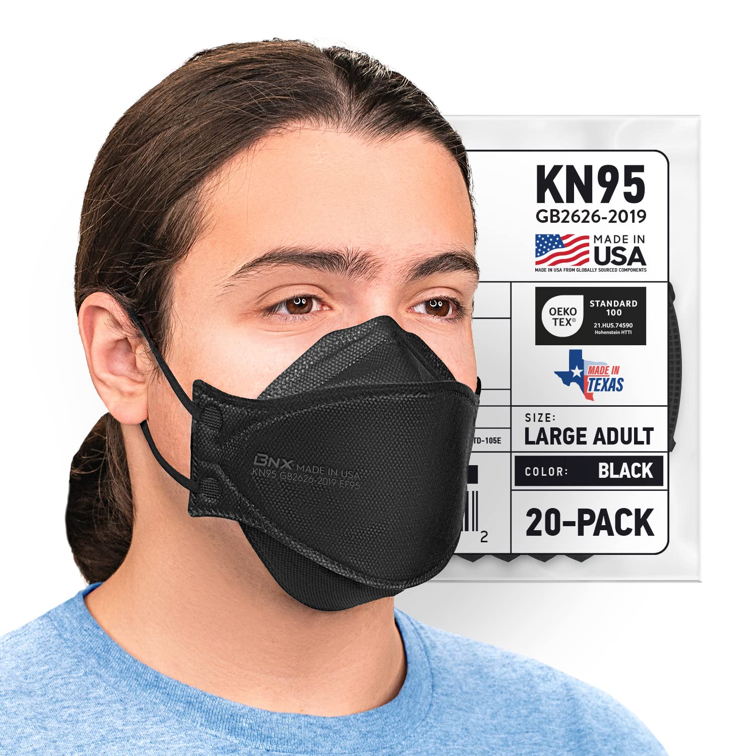 BNX 20-Pack KN95 Face Masks