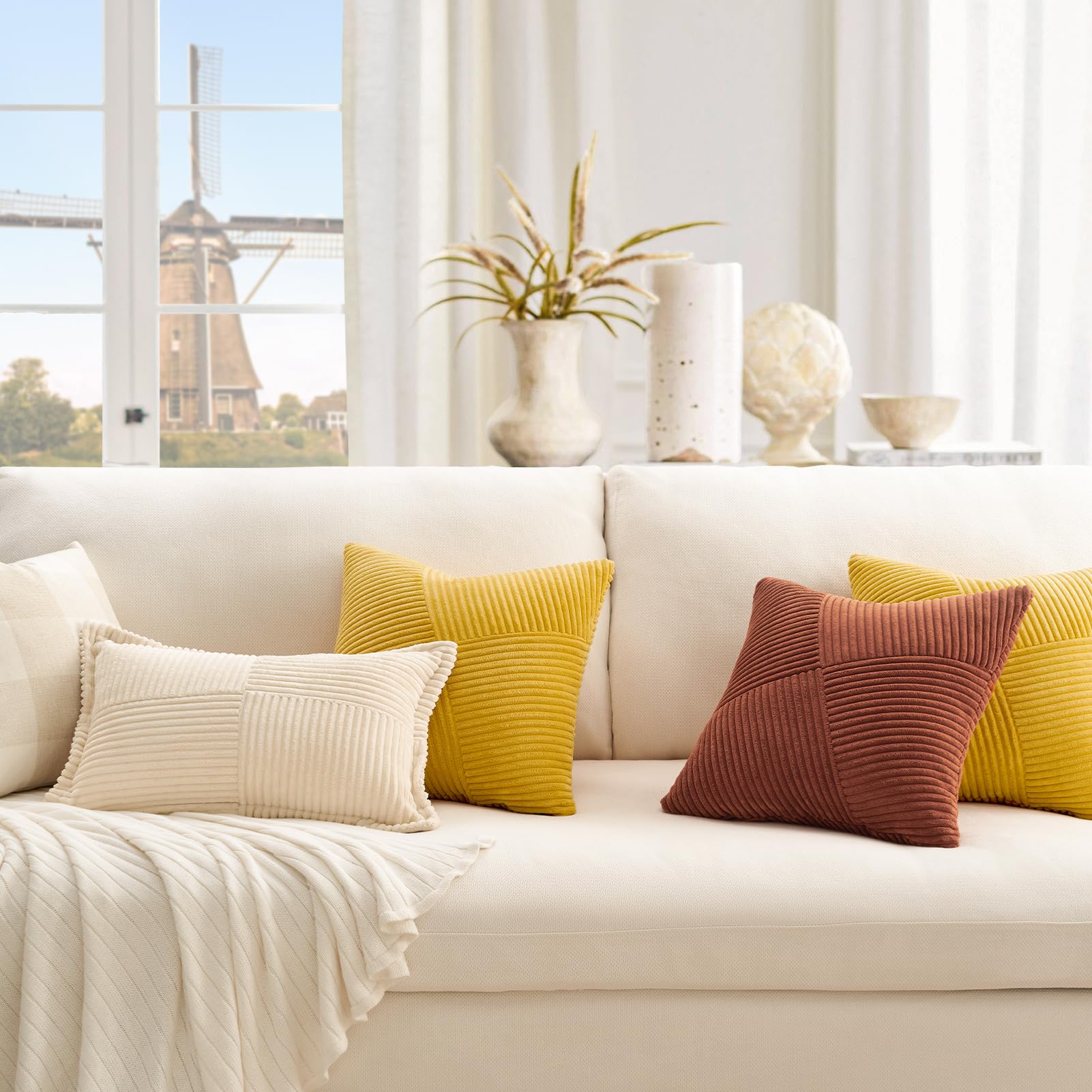 Topfinel Housse De Coussin 45x45 Decoration Salon Canapu00e9