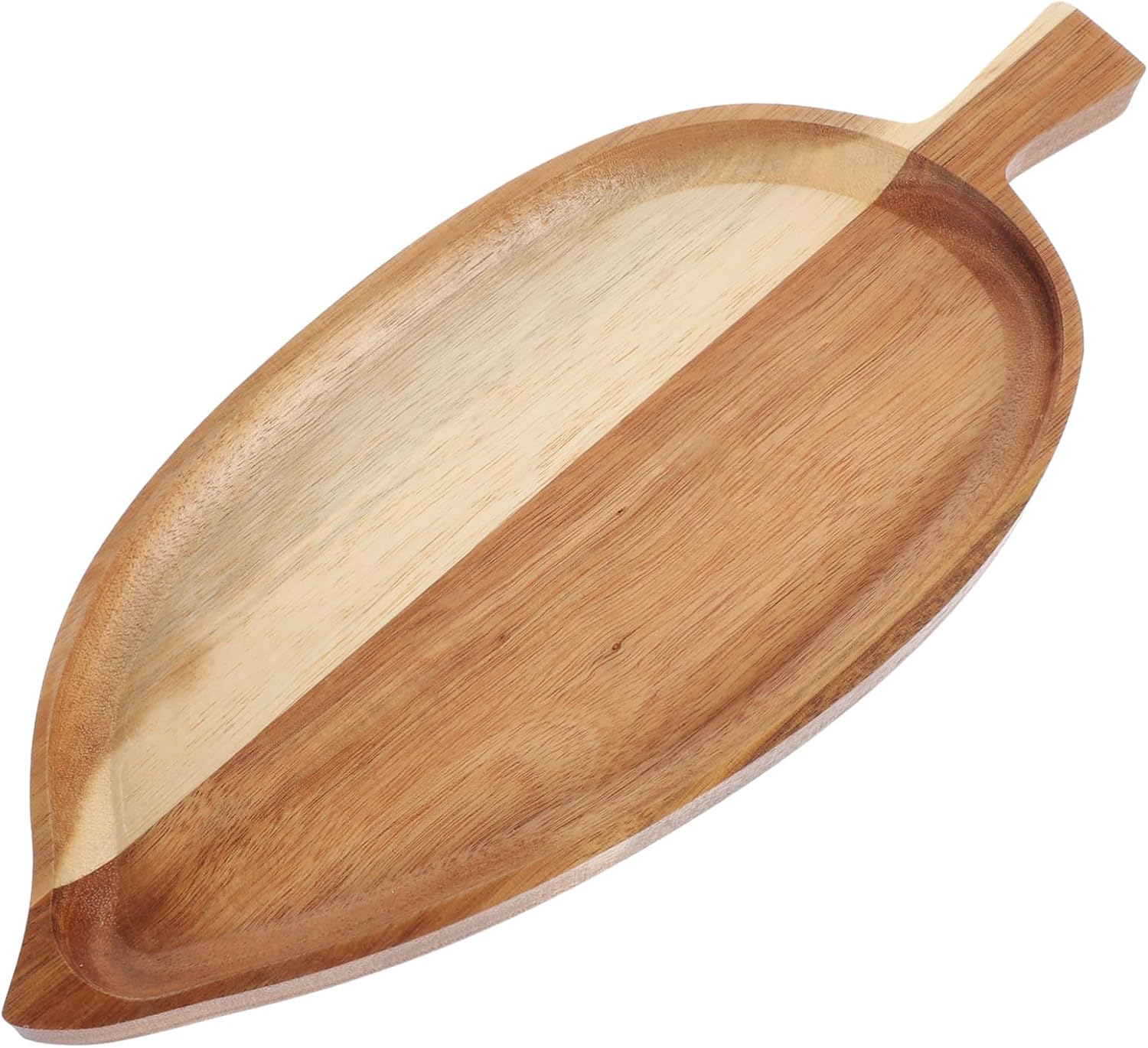 Bandeja de Servicio de Madera en Forma de Hoja para Sushi