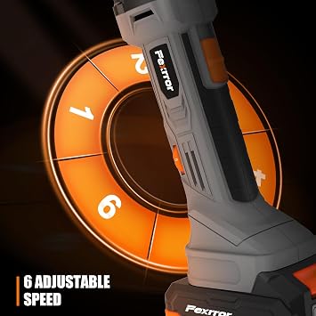 Cordless Oscillating Tool, 20V Oscillating Multi Tool with 2000mAh Battery, 8000-19000RPM, 6 Variable Speed, Dust Port, 3.2 Oscillating Angle, LED Light, Carrying Case for Cutting, Sanding
