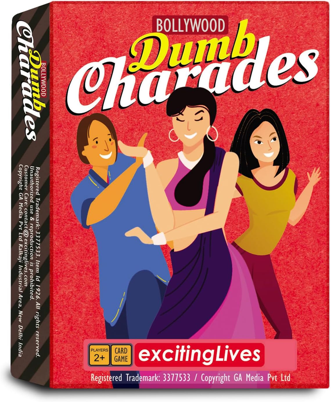 exciting Lives Bollywood Dumb Charades - Movie Themed Card Game for Parties, Teens - 350 Movie Names