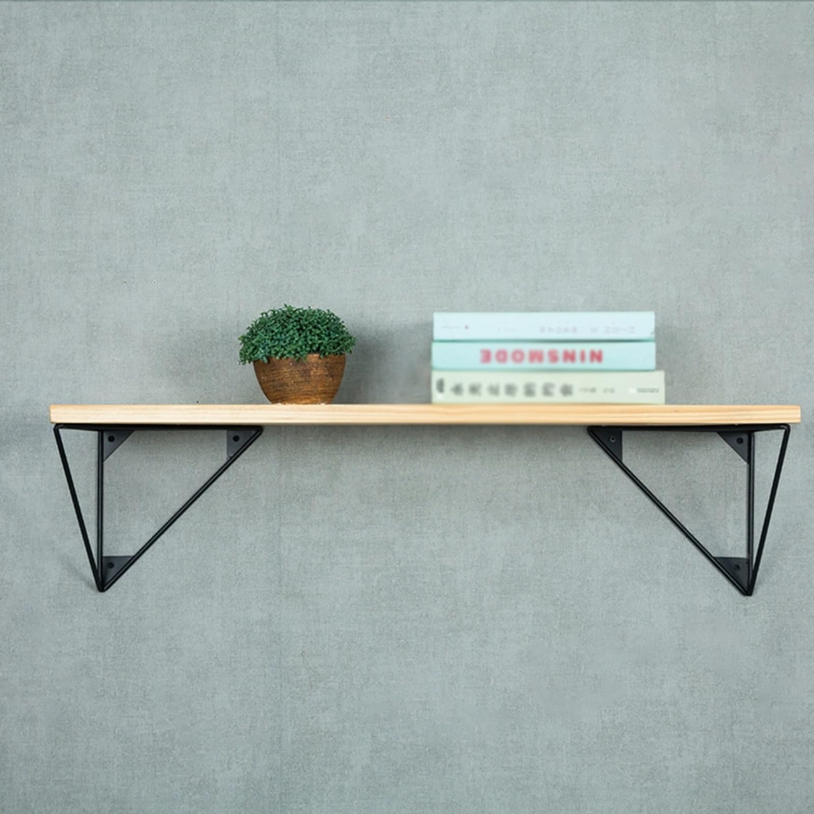 2 Pz Staffe per Mensole Galleggiante Supporti per Mensole a Parete Triangolari,Reggimensola in Metallo,Supporti per Scaffali per Studio,Cucina,Ufficio,Camera,con Viti,Nero (25cm)