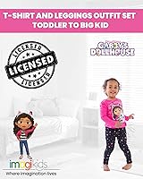 Vista 4 de Dreamworks Gabby's Dollhouse Pandy Paws Gabby - Conjunto de camiseta y leggings para niñas pequeñas y grandes