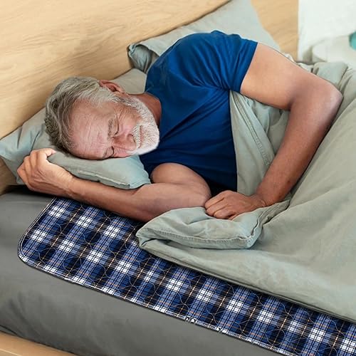 Miniatura 68 de Almohadillas de cama antideslizantes para incontinencia lavables de 36 x 72 pulgadas, almohadillas de cama impermeables para adultos, lavables
