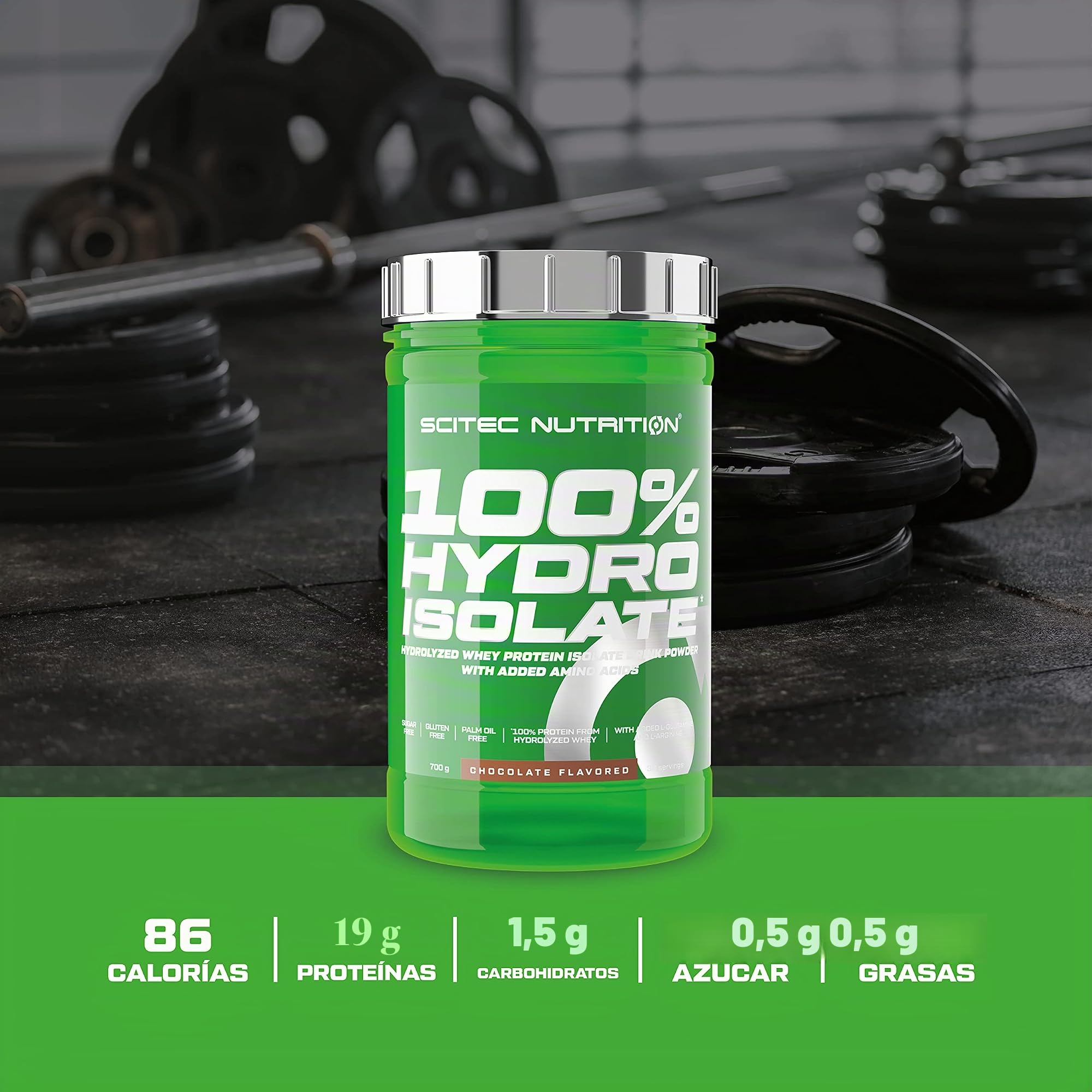 Scitec Nutrition 100% Hydro Isolate - Proteína hidrolizada de suero lácteo | Aislado de rápida absorción para la masa muscular - L-Glutamina y L-Arginina - Sin azúcares ni gluten - 2000 g, Chocolate