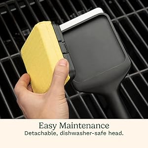 Cuisinart Grill Renew Steam Cleaner Brush, Bristle Free Cleaning Brush for All Grills, Perfect Worry-Free Grill Brush Accessories for BBQ, Clean Cast Iron Grates, Stainless Steel, Porcelain