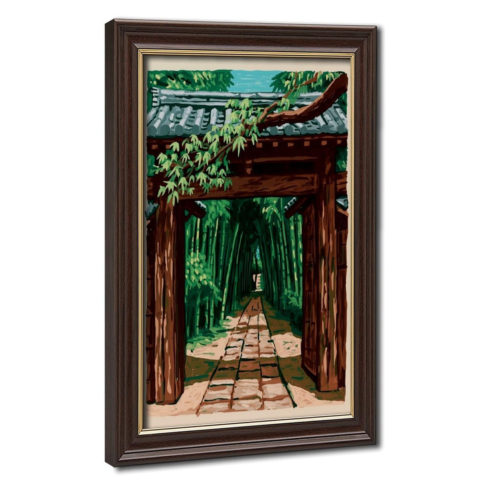 Bamboo Forest Gateway Path Scene Poster Canvas Poster for Office Decor Gift