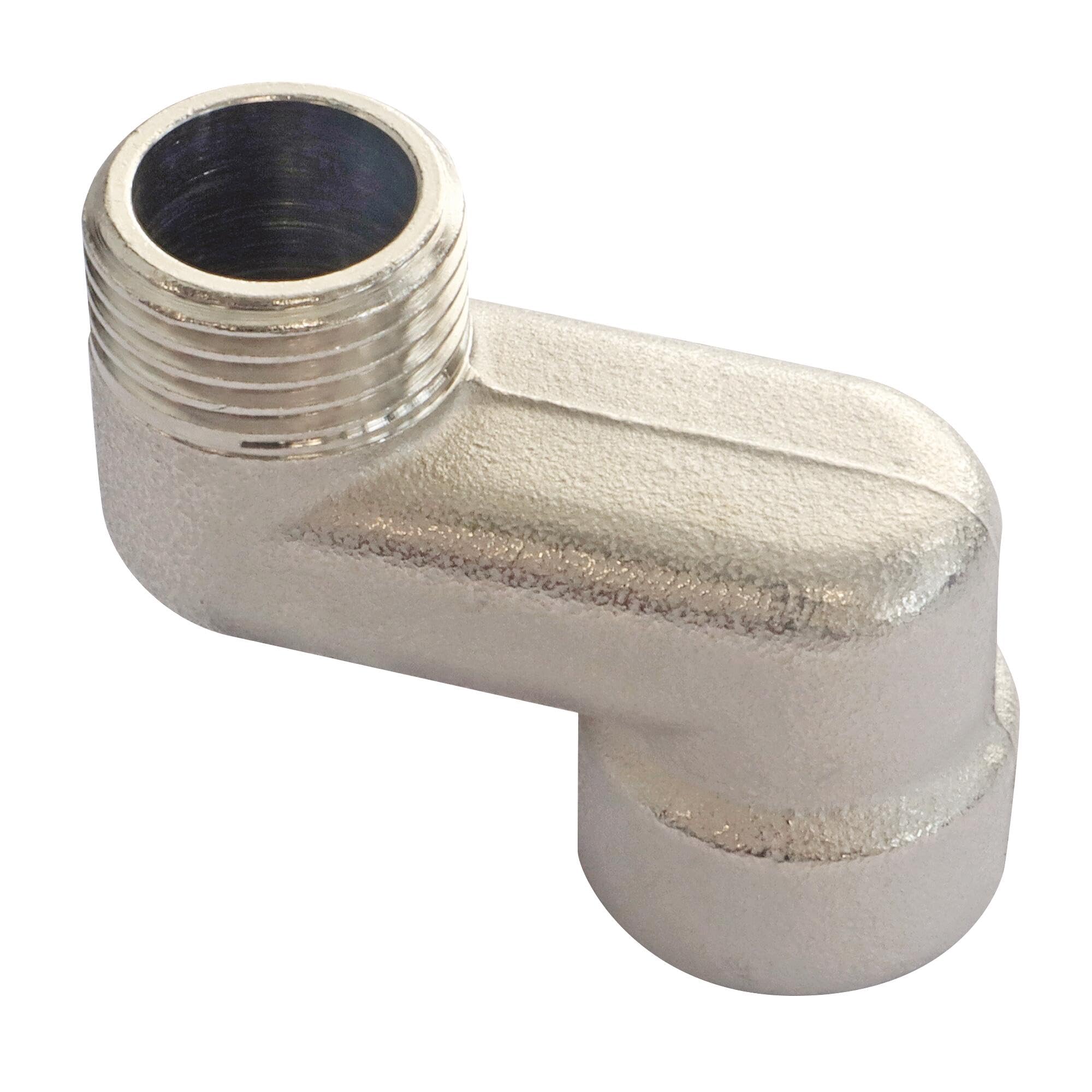 SOMATHERM FOR YOU, 601520708, Raccordo eccentrico 30mm MF1/2 (15x21) in ottone nichelato, facilita il collegamento di un radiatore con l'arrivo dell'acqua.