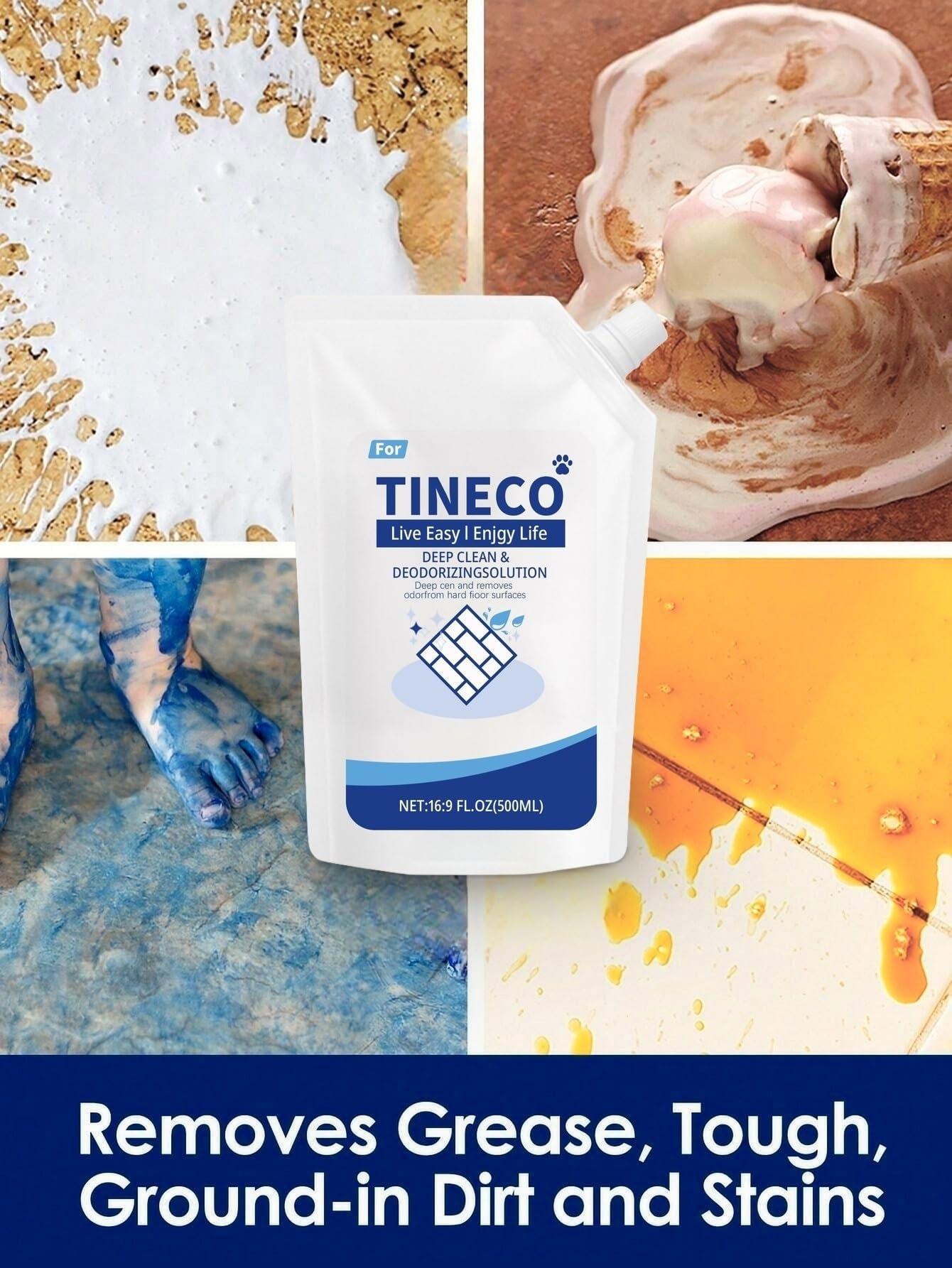 Detergente Per Pavimenti, Confezione Da 3 Flaconi, 500 Ml Per Flacone, Compatibile Con Tineco IFloor 2/3 Breeze, Serie Floor One S3/S5/S5 Pro/S6/S7 Pro, Formula Inodore/deodorante