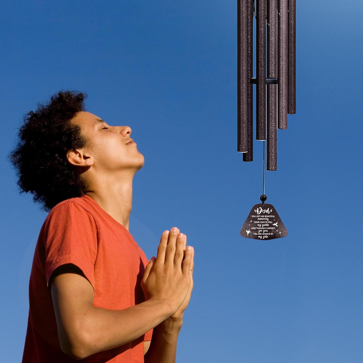 ZANIION Sympathy Memorial Gifts for Loss of Dad Wind Chimes 32", Bereavement Gift for Loss of Father, Windchimes in Memory of Dad Present, Condolence/Remembrance Present for Her/Him Wind Bell 32" - Image 7