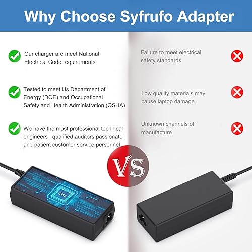 Miniatura 7 de Syfrufo Cargador de 65 W compatible con JBL Xtreme 2, cable de alimentación de 19 V para Extreme 1/2, Boombox portátil inalámbrico Bluetooth