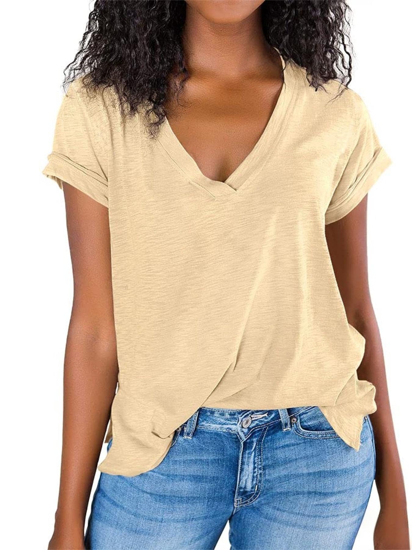 T-shirt femme abricot idéal pour vos sorties décontractées