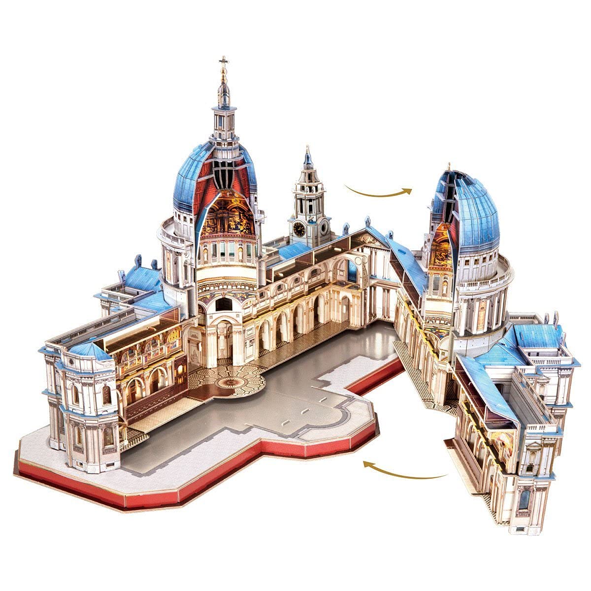 Cubicfun CUB/MC270H Sankt Paul Dom 3D Puzzle (mit Übergröße und Innenansicht), Mehrfarbig