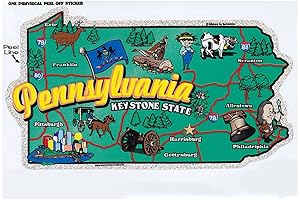 High-Quality Pennsylvania State Map Outline Vinyl Sticker