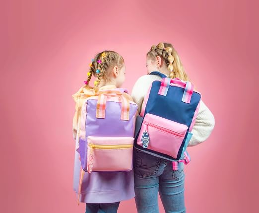 Fashion Angels Mini Square Colorblock Backpack, Lilac, Big Kid, Retro Clothing, Shoes & Accessories