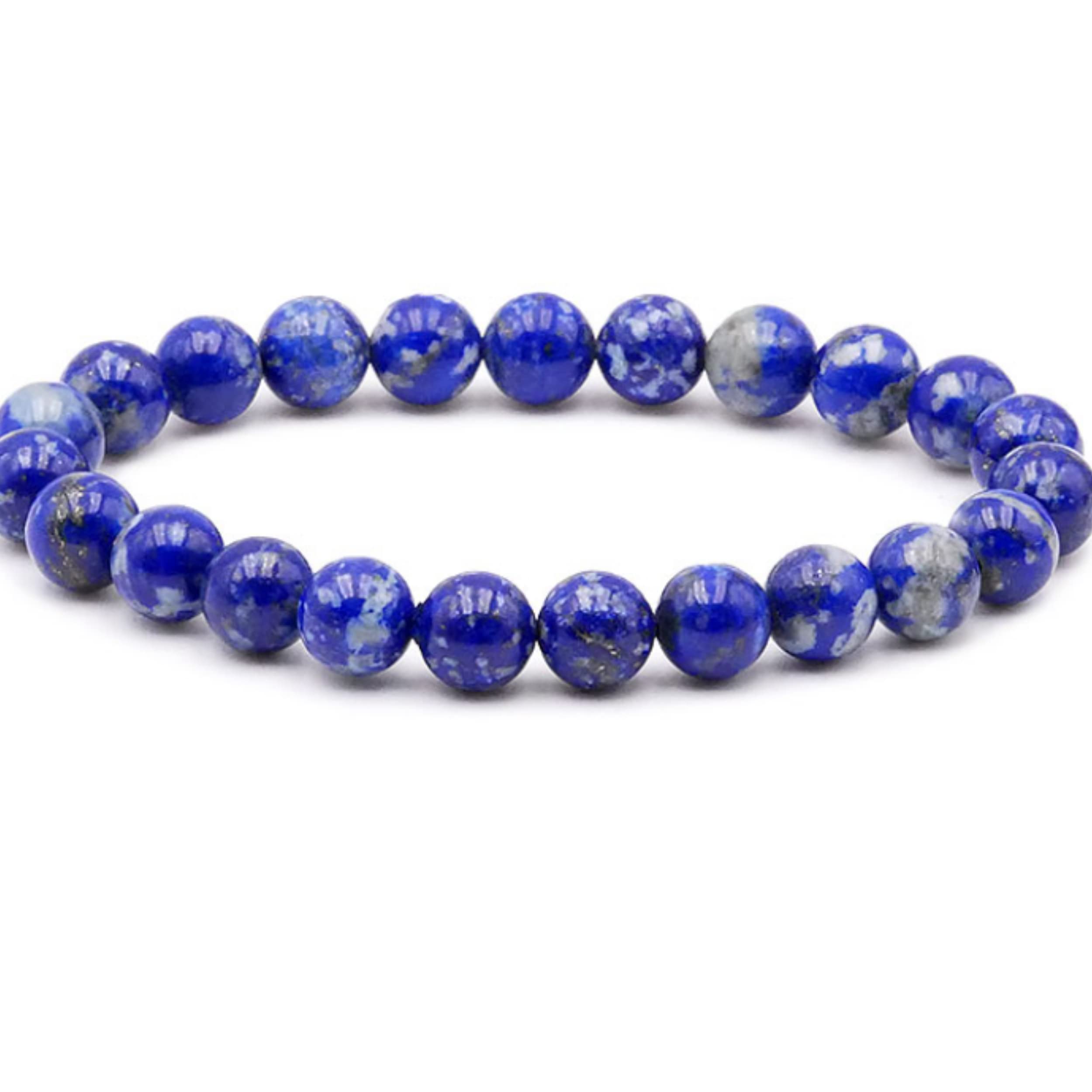 Bracelet 8mm Perles Howlite Et Oeil De Tigre - Fabriqué En France - A Bijoux