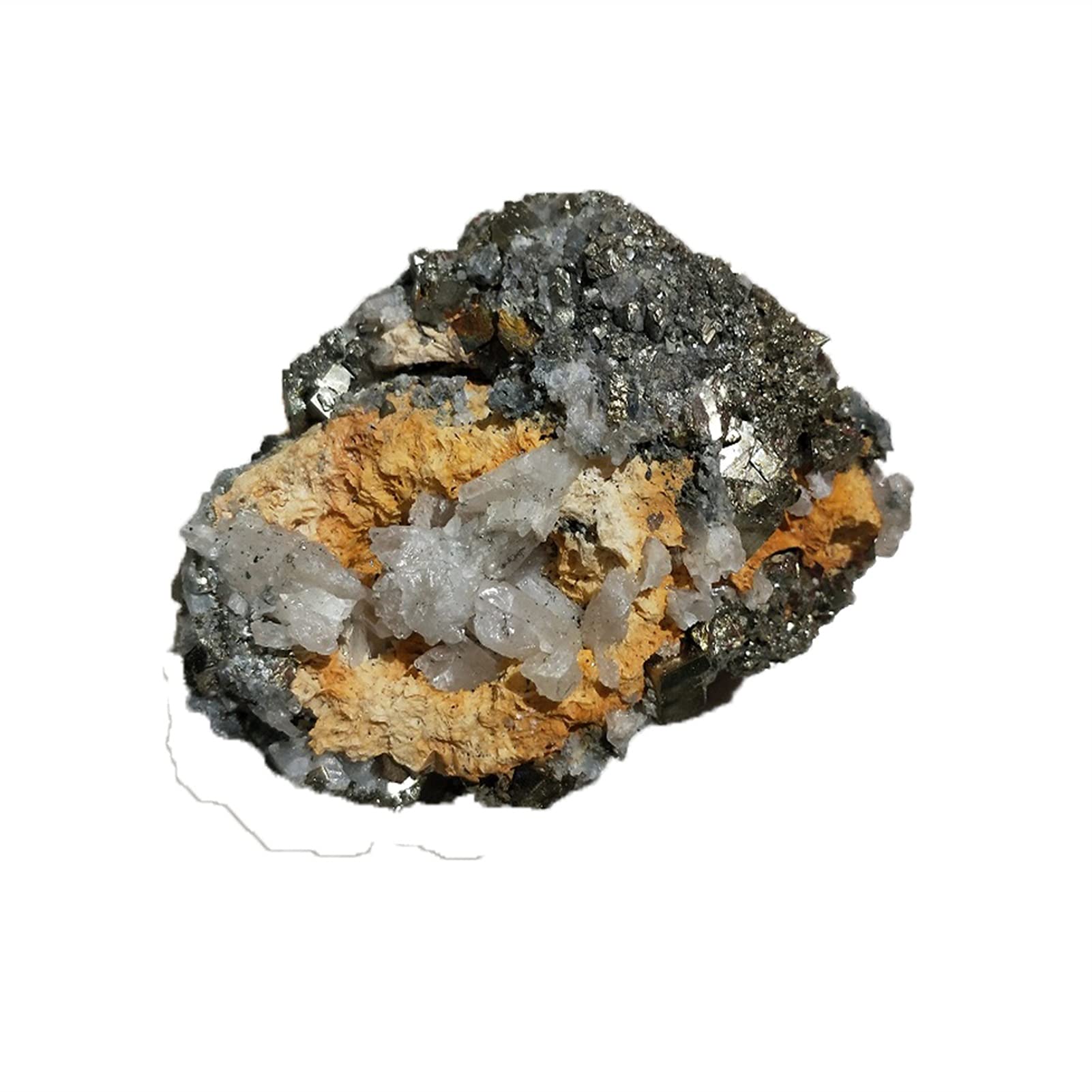 Amazon.co.jp: 天然水晶の原石 1 個天然一次黄鉄鉱鉱山標本クリスタル