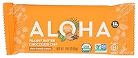 Vista 2 de ALOHA Barra de proteína orgánica a base de plantas, masa de galletas con chispas de chocolate, 1.98 onzas