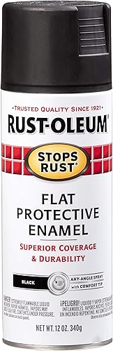 Rust-Oleum 7776830 Stops Rust - Pintura en espray, 12 onzas, negro liso