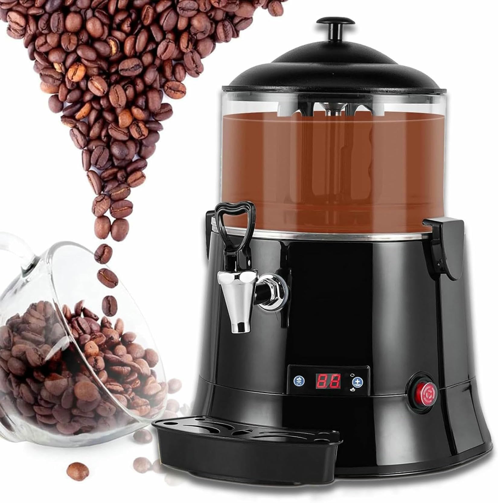Distributore Di Cioccolato Caldo, Macchina Per Produttori Di Cioccolato Calda Elettrico Commerciale Per Riscaldare Il Succo Di Latte Di Latte Al Cioccolato, Macchina Da Scioglimento Del Cioccolato