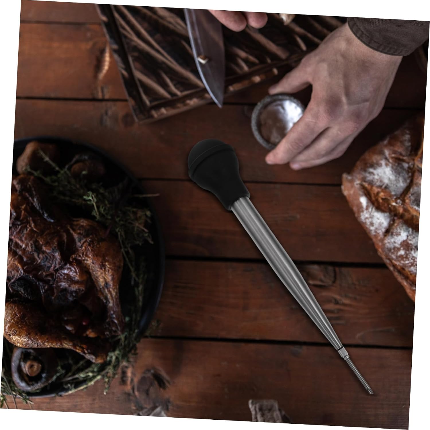 SOLUSTRE Cooking Seasoning Sauce Injector Turkey Baster for Smoking Meat Injectors
