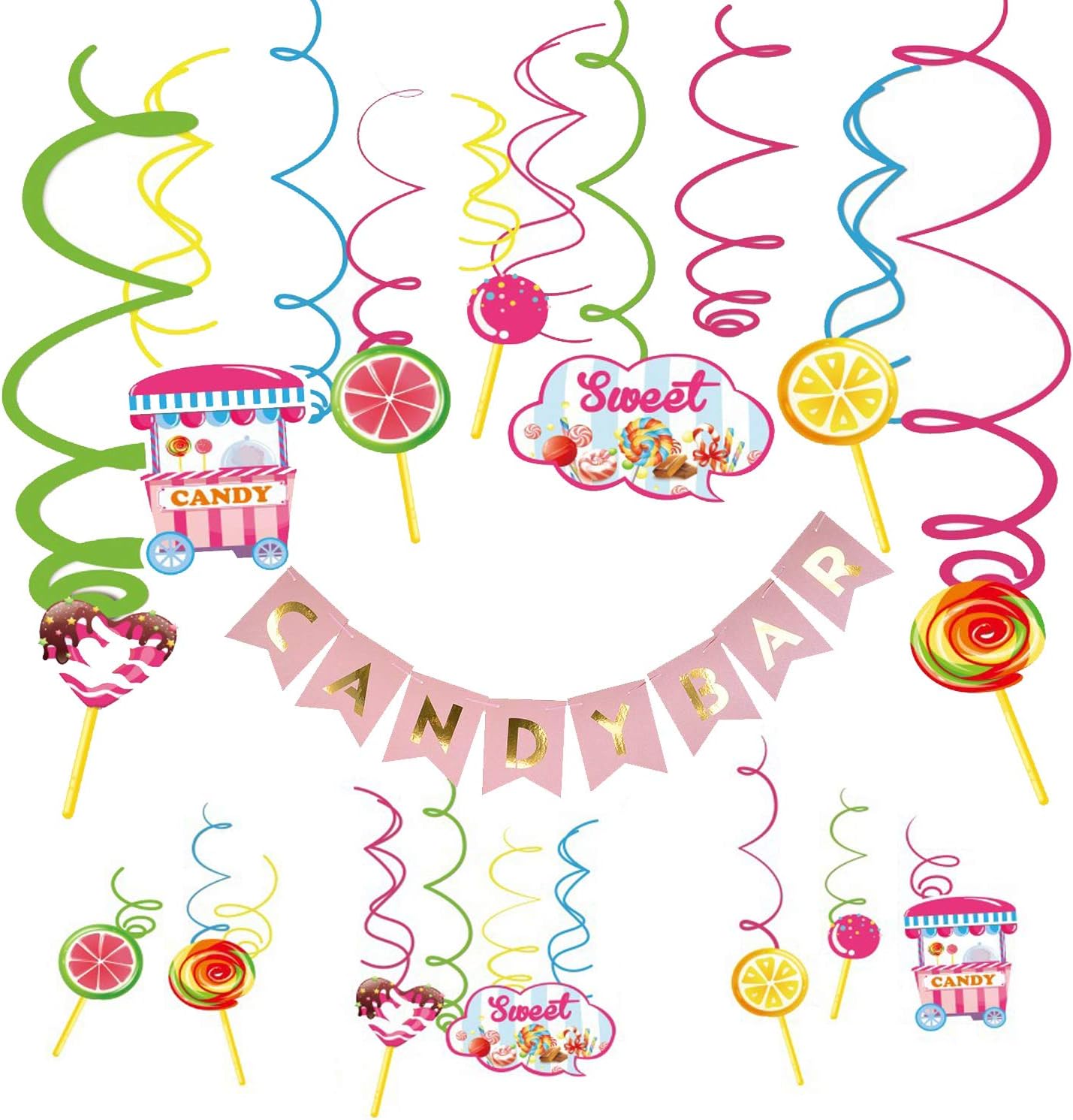Candy Party Hanging Swirl