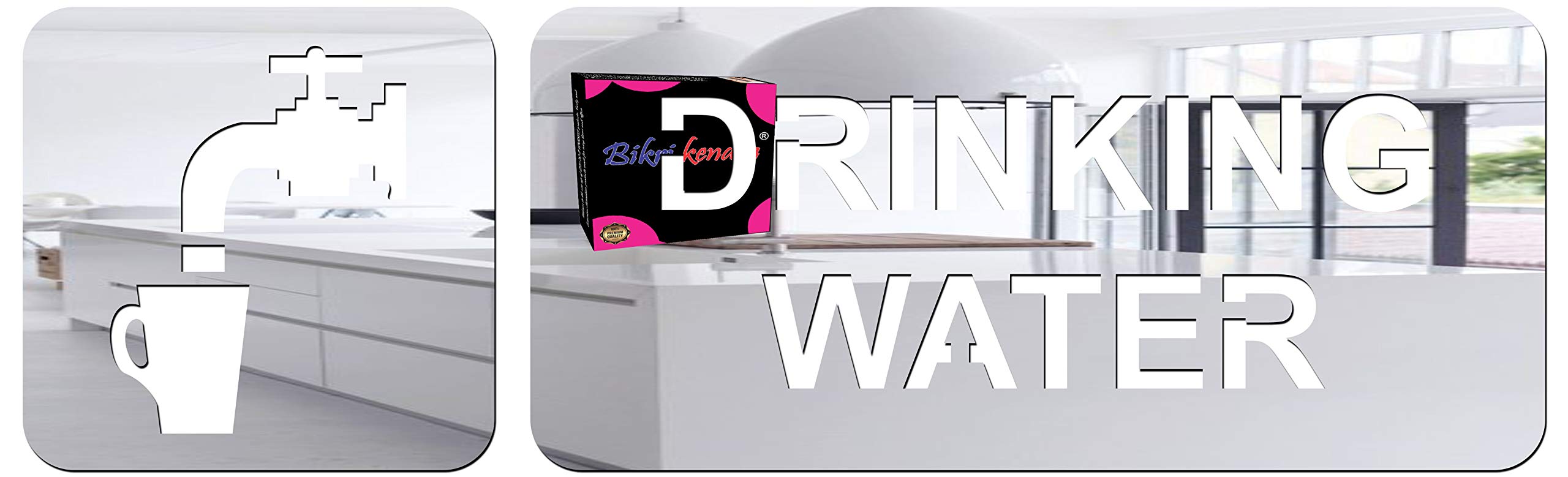 Bikri Kendra - Sign Board Silver Decorative Mirror Stickers for Wall, Wall Mirror Stickers, 3D Acrylic Stickers Wall Stickers for Hall Room, Bed Room, Kitchen Living Room Kids Room. (drinking water) (B07TJXXHB2) Amazon Price History, Amazon Price Tracker