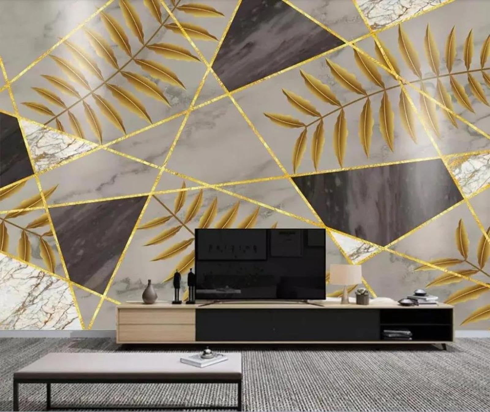 Papier peint mural 3d intissé ILIYA pour mur de fond de chambre à coucher et salon