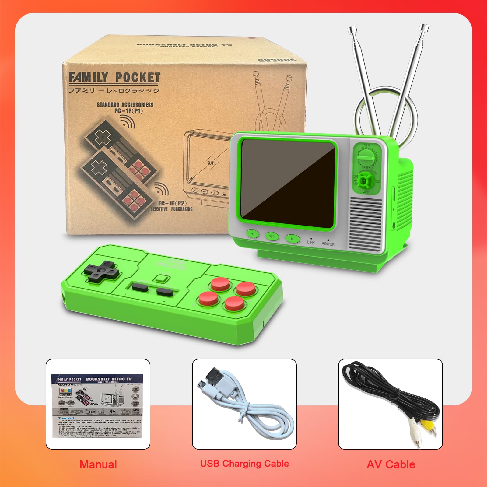 Amazon | EASEGMER ハンドヘルドゲームコンソール GV300S 168