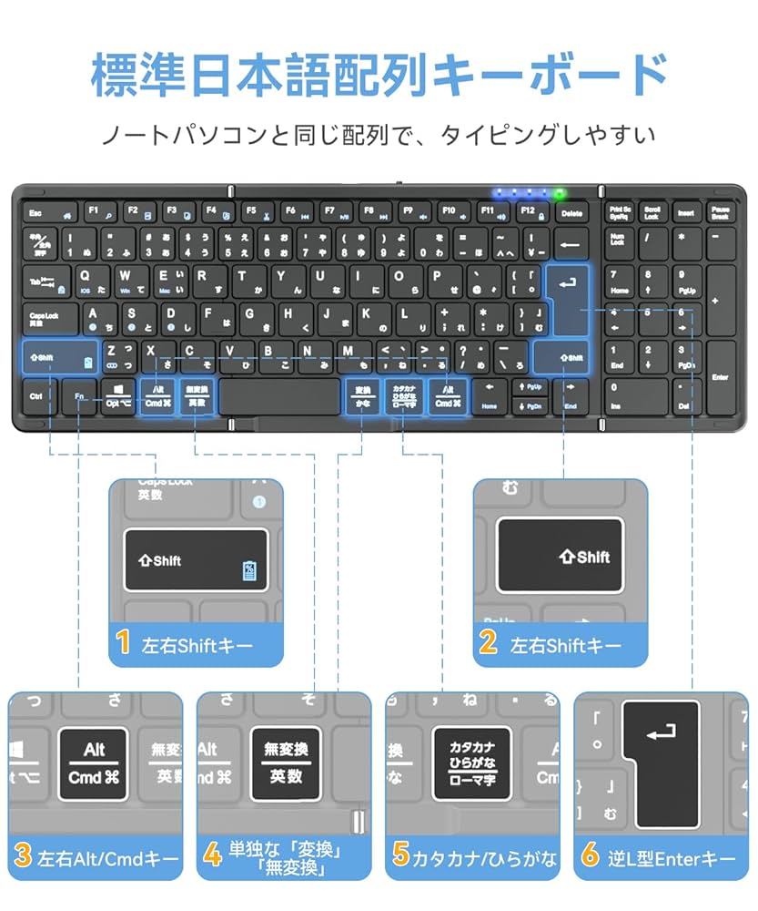 Amazon | 【最新型】Omikamo Bluetooth キーボード 折り畳み式
