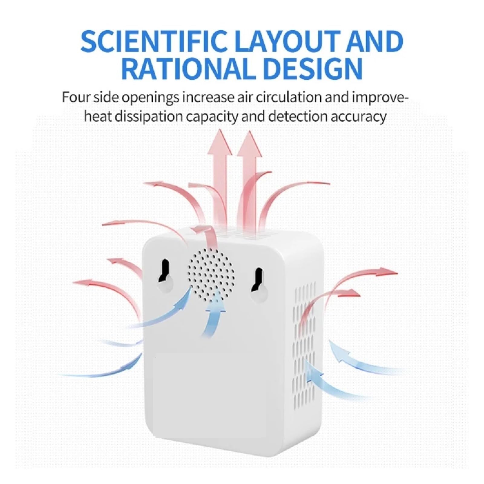 Moniteur de qualité de l'air, Détecteur De CO2 Intérieur WIFI, Moniteur Qualité L'air 5 En 1, Testeur Formaldéhyde HCHO TVOC, Température Et D'humidité, Capteur(3 in 1 black)