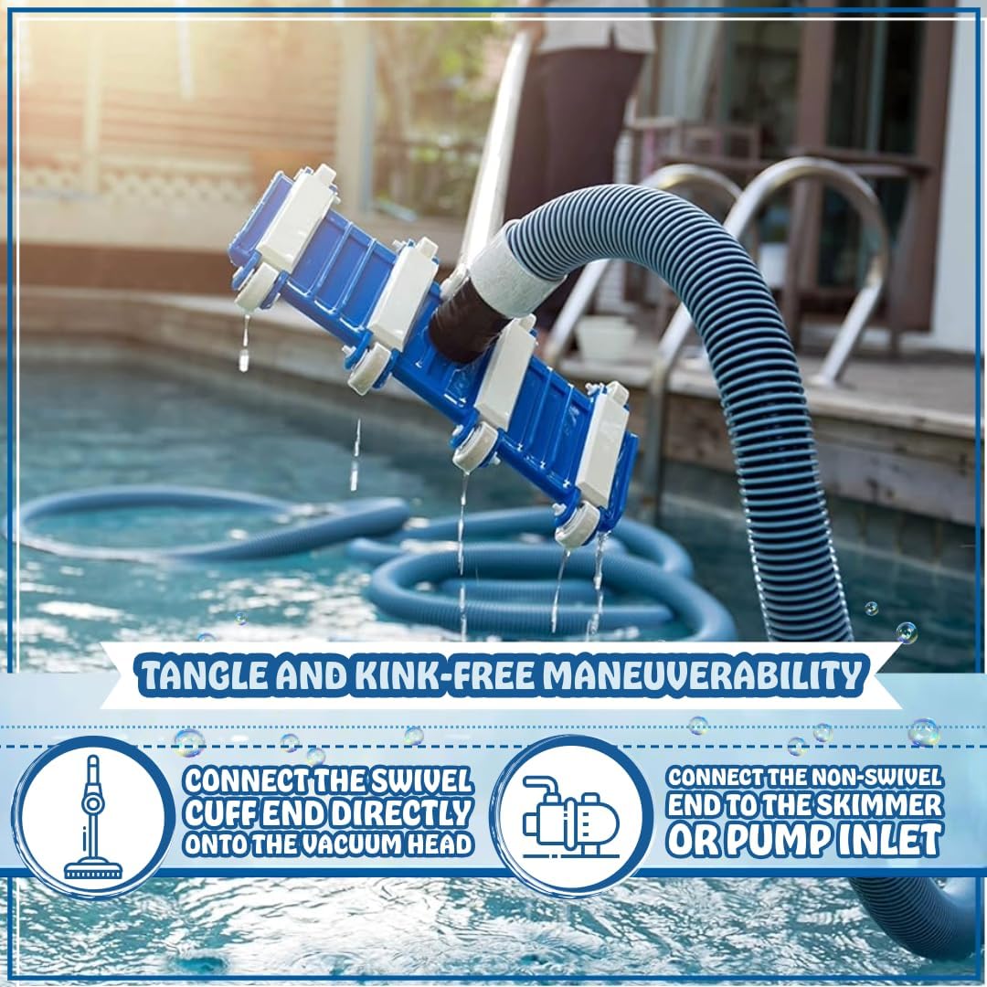 Poolzilla Spiral Wound EVA Vacuum Hose 1.5" x 24' (38mm x 7.3m)