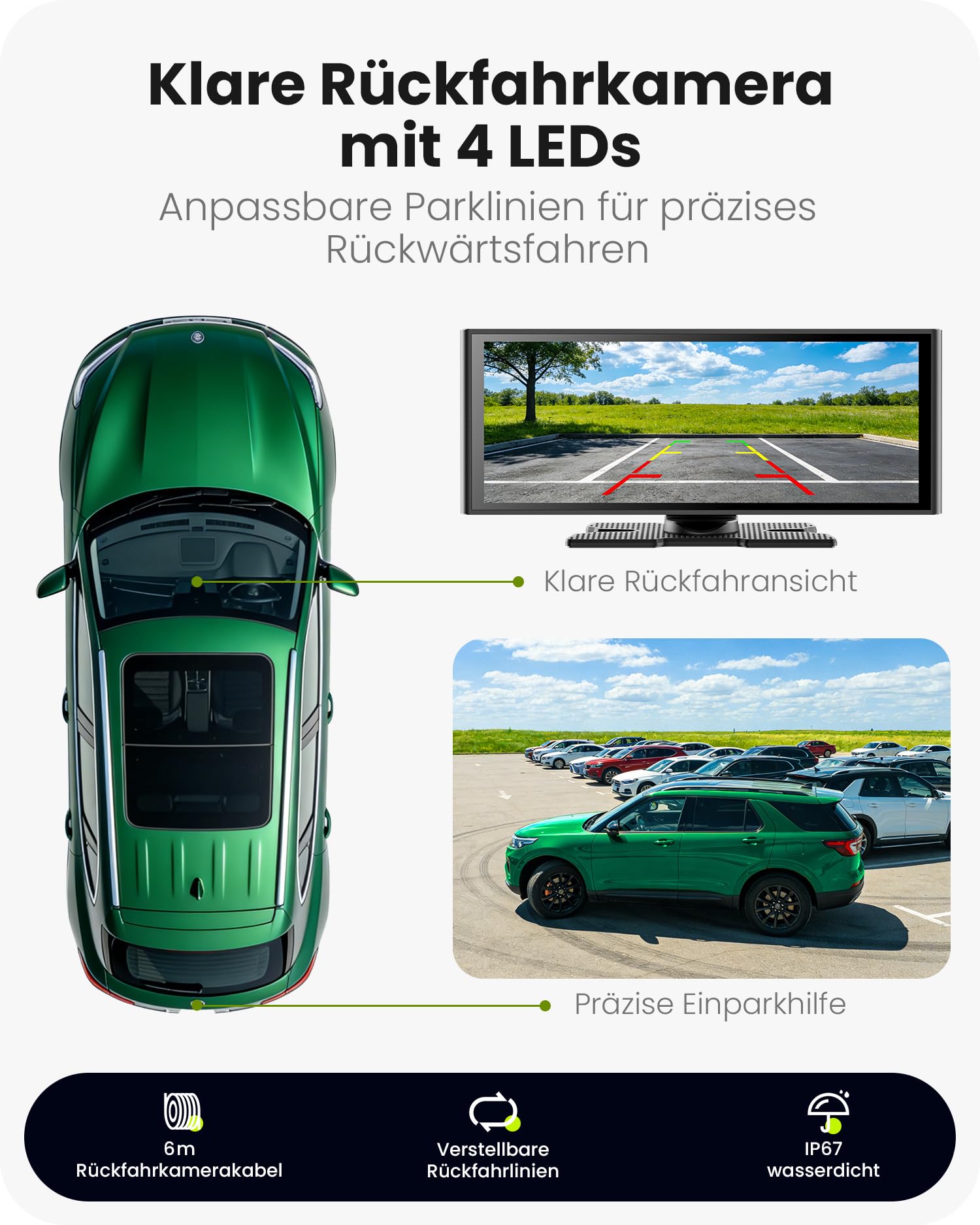 9,26" Tragbares Carplay Display für Apple CarPlay Android Auto, OTA