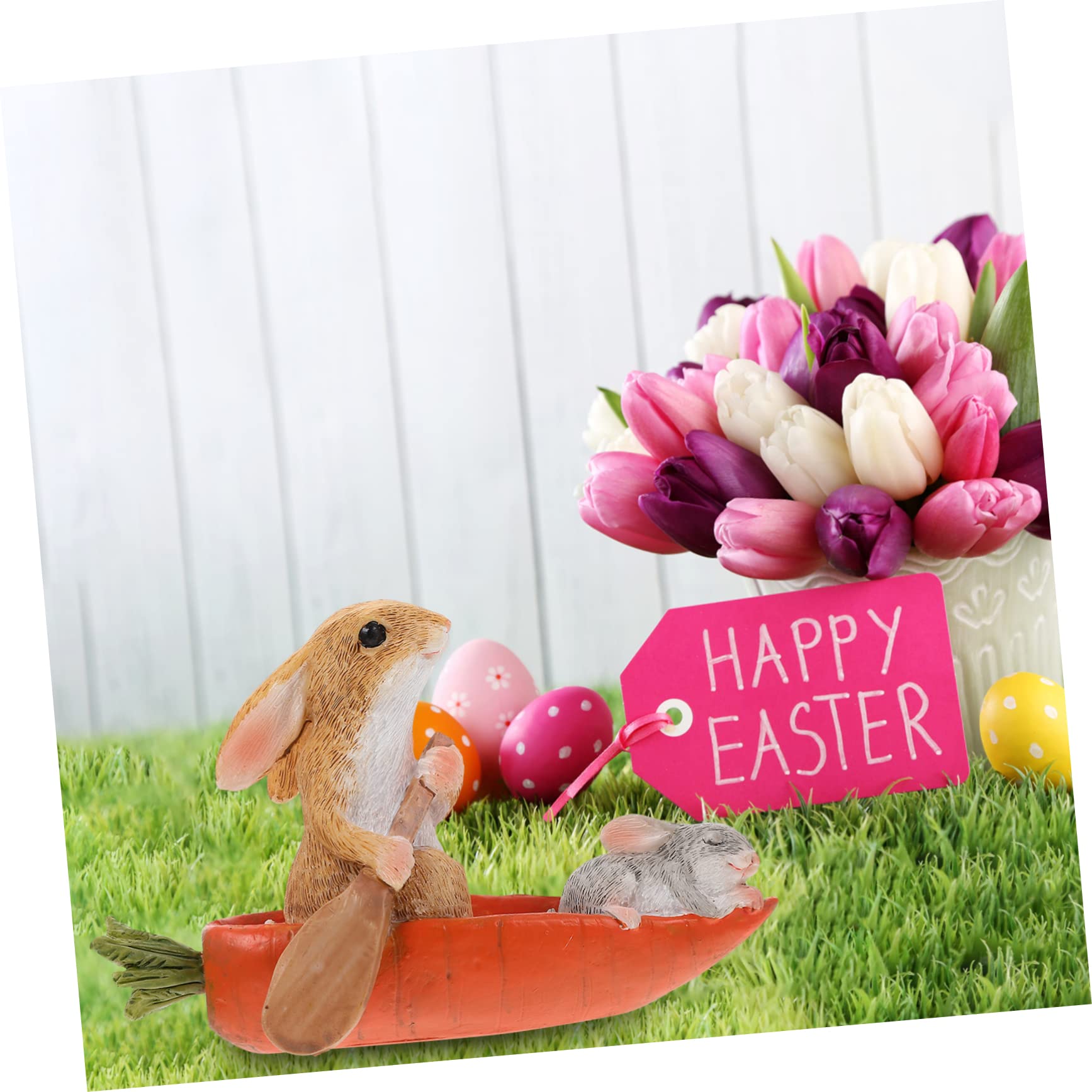 STOBAZA 3stücke Dekorative Kaninchenstatue Niedliches Bunny- Für Schreibtisch Resin Hase Für Garten Bonsai Spielzeug Für Leicht Für Sammler Und Dekoration