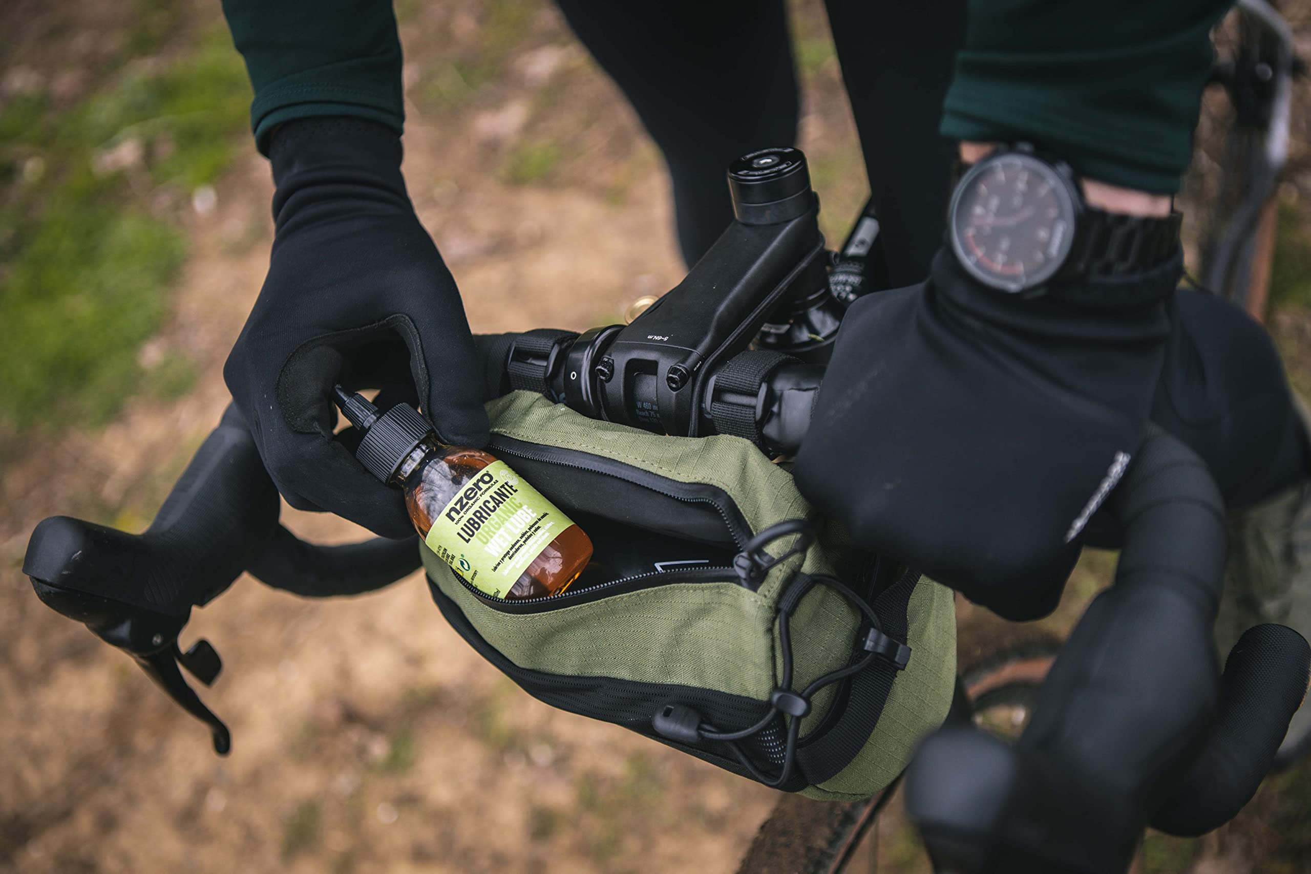 NZERO │ Lubrificante biologico per catene bici │ Olio organico eco │ Per MTB, mountain bike, bici da strada, gravel, urbane/città, elettriche e-bike │ 100 ml