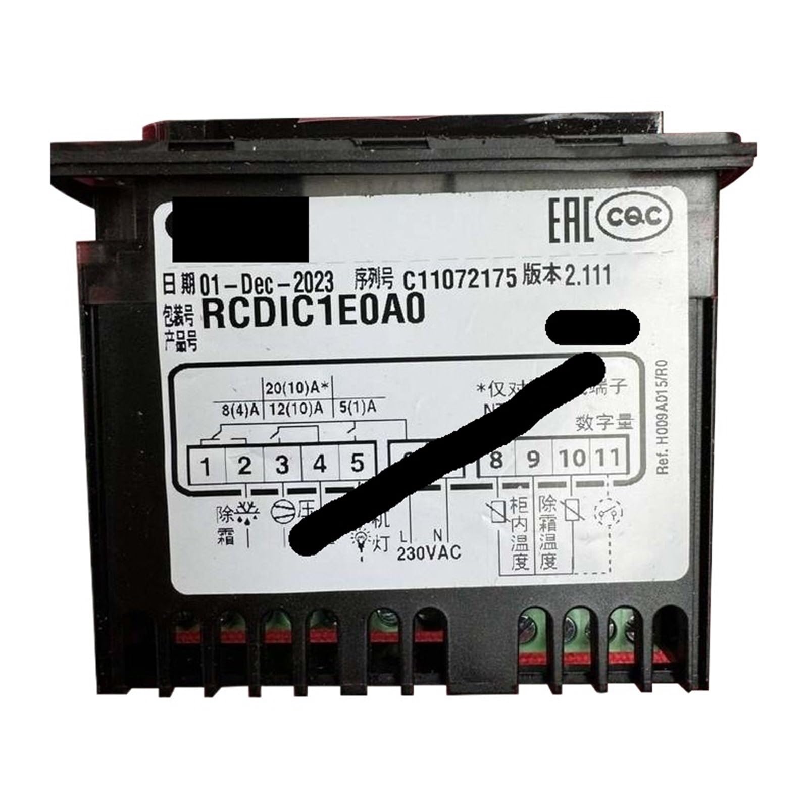 1pcs Thermostat RCDIC1E0A0 Dual probe, triple relay with defrost(Temperature control)
