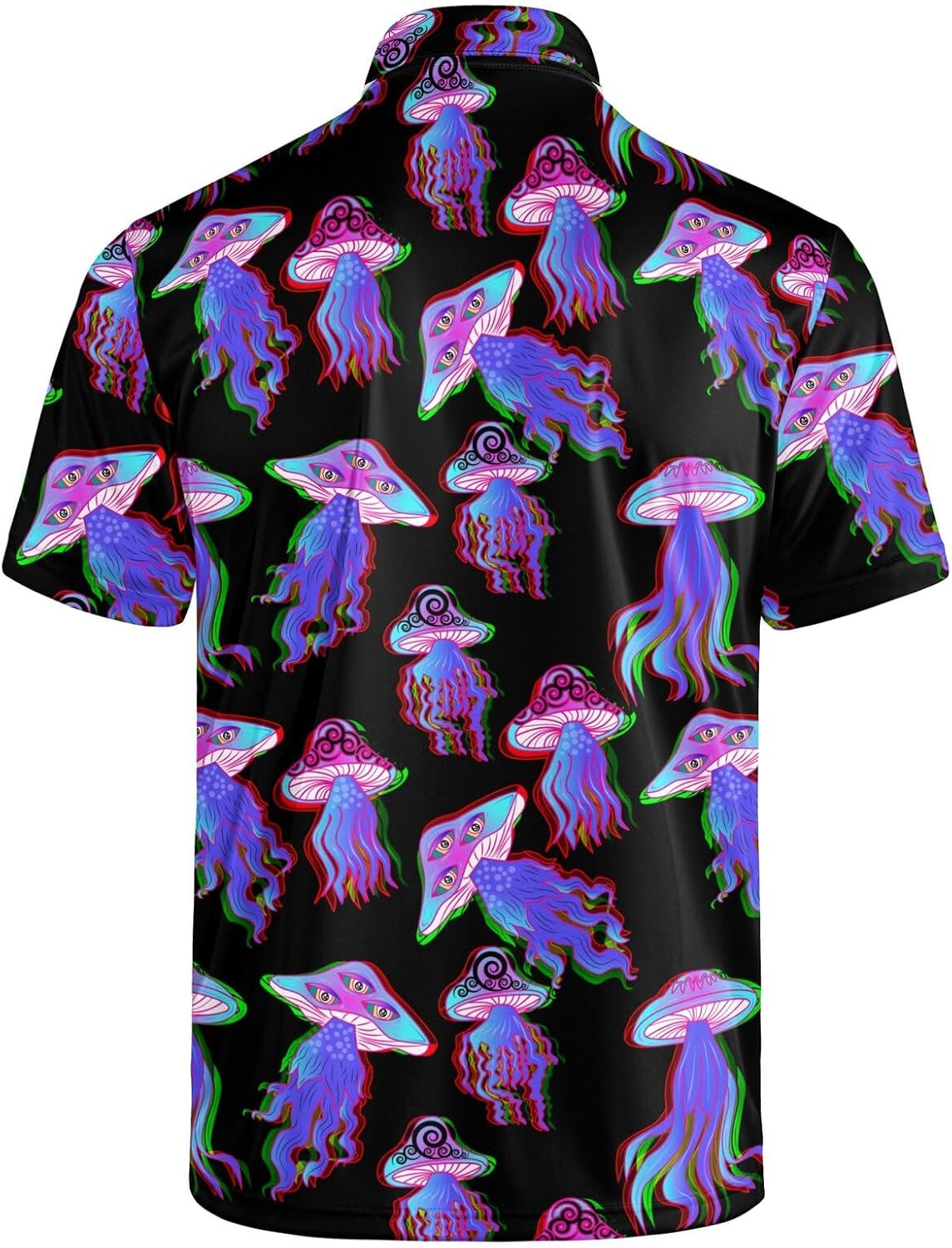 Golf Shirts for Men Outfit Dry Fit Performance Rave Outfit Retro Short Sleeve Casual Polo Shirt - Image 4