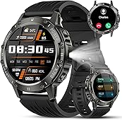 Reloj Inteligente Hombre Militar, 1.39" HD Smartwatch Hombre con Llamadas BT 5.3, 114+ Modos Deportivos, 24/7 Monitor de Sueño/Podómetro/Pulsómetro, IP68 Impermeable Pulsera Actividad para Android iOS