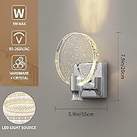 Vista 3 de Juego de dos apliques de pared con estilo real, minimalista y moderno espejo de alta gama, diseño redondo de cristal de burbuja en forma de disco