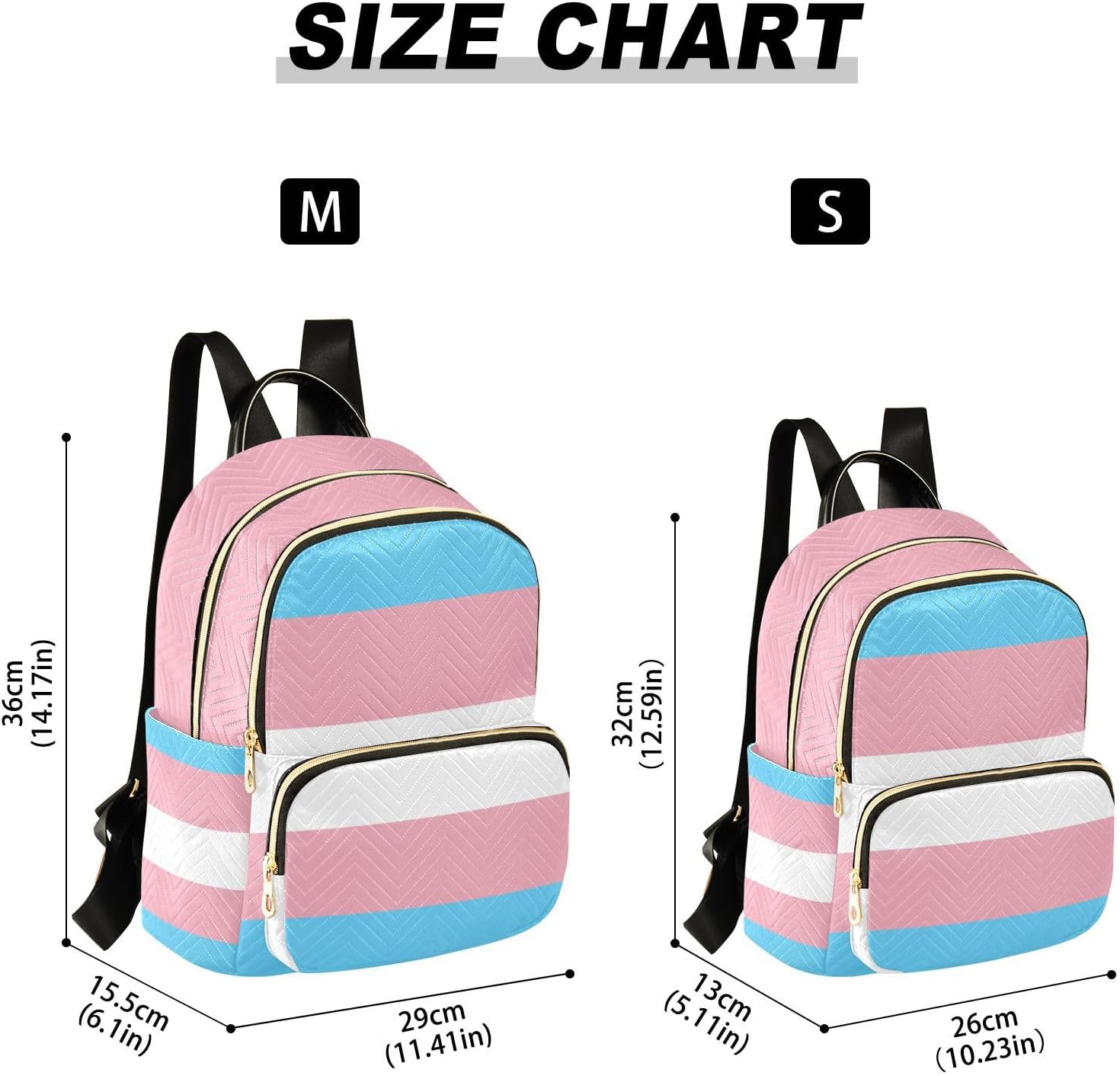 Transgender Pride Flag Mini Backpack for Women, Travel Backpack Purse Daypack Shoulder Bag for Ladies