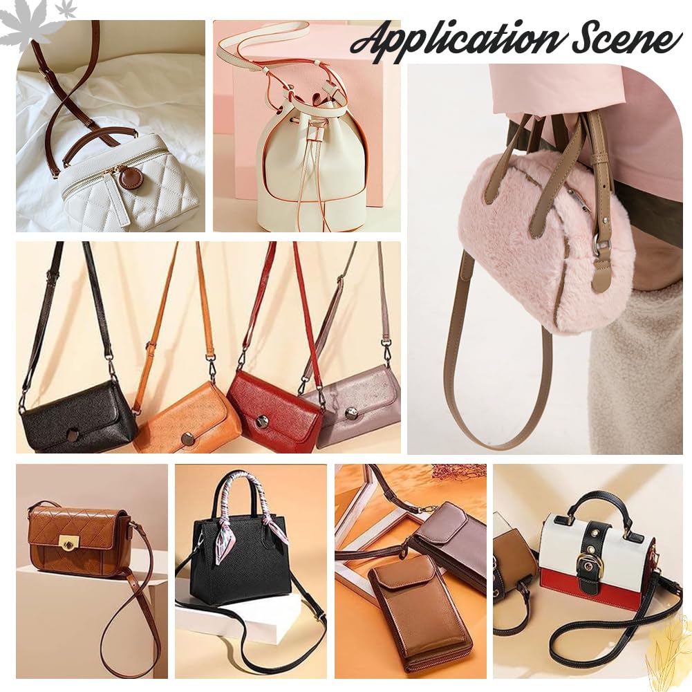 PH PandaHall Sangle de sac courte, sangle de sac en cuir, sangle de sac à main de rechange, Brun