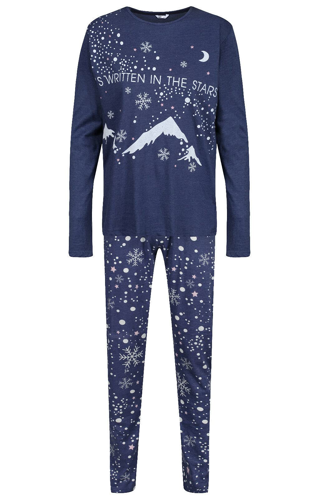 Paradise Ladies Pyjamas Snowflake Stars EX UK Store Night WEAR PJ Gift Set 6-20
